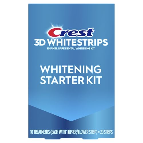 Crest 3d Whitestrips Whitening Starter Kit &amp;ndash; Teeth Whitening Kit, 10 Treatments, Each With 1 Upper/1lower, 20 Strips &amp;ndash; Crest 3dwhite Teeth Whitening Strips