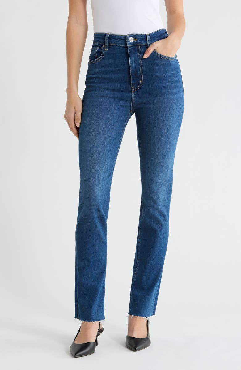 The Pencil High Waist Raw Hem Crop Jeans