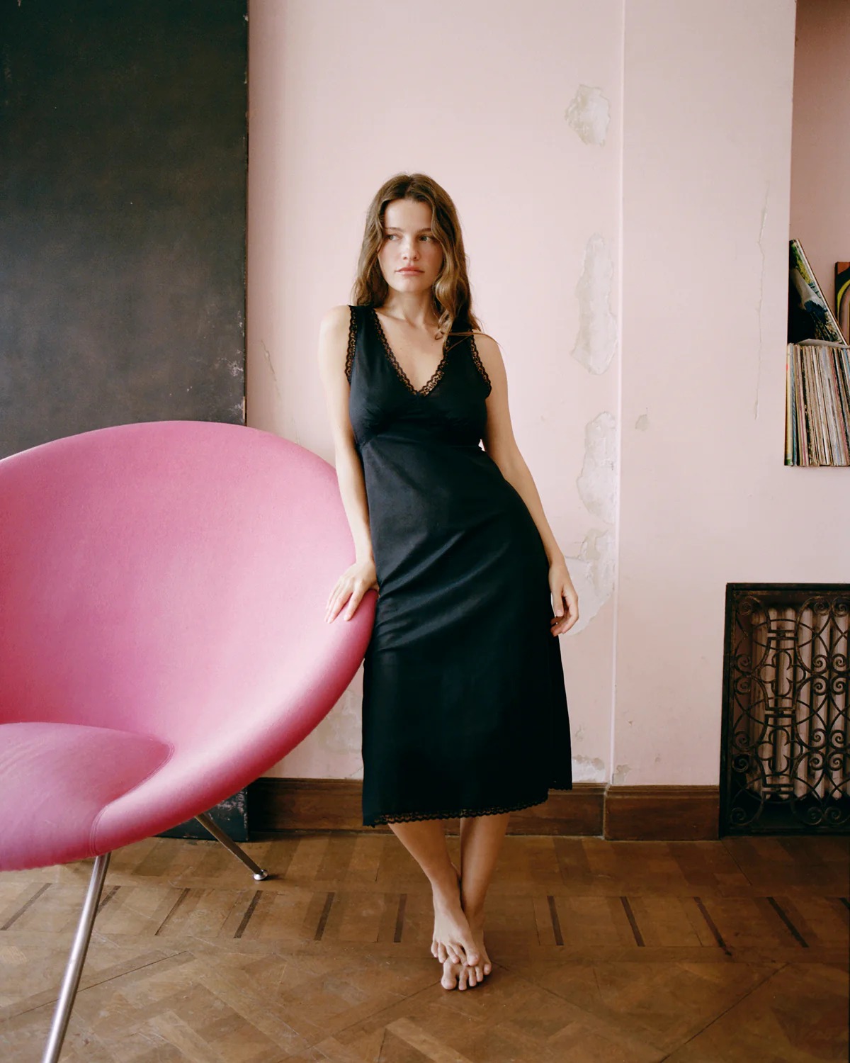 The Iris Slip: Cotton Voile Black