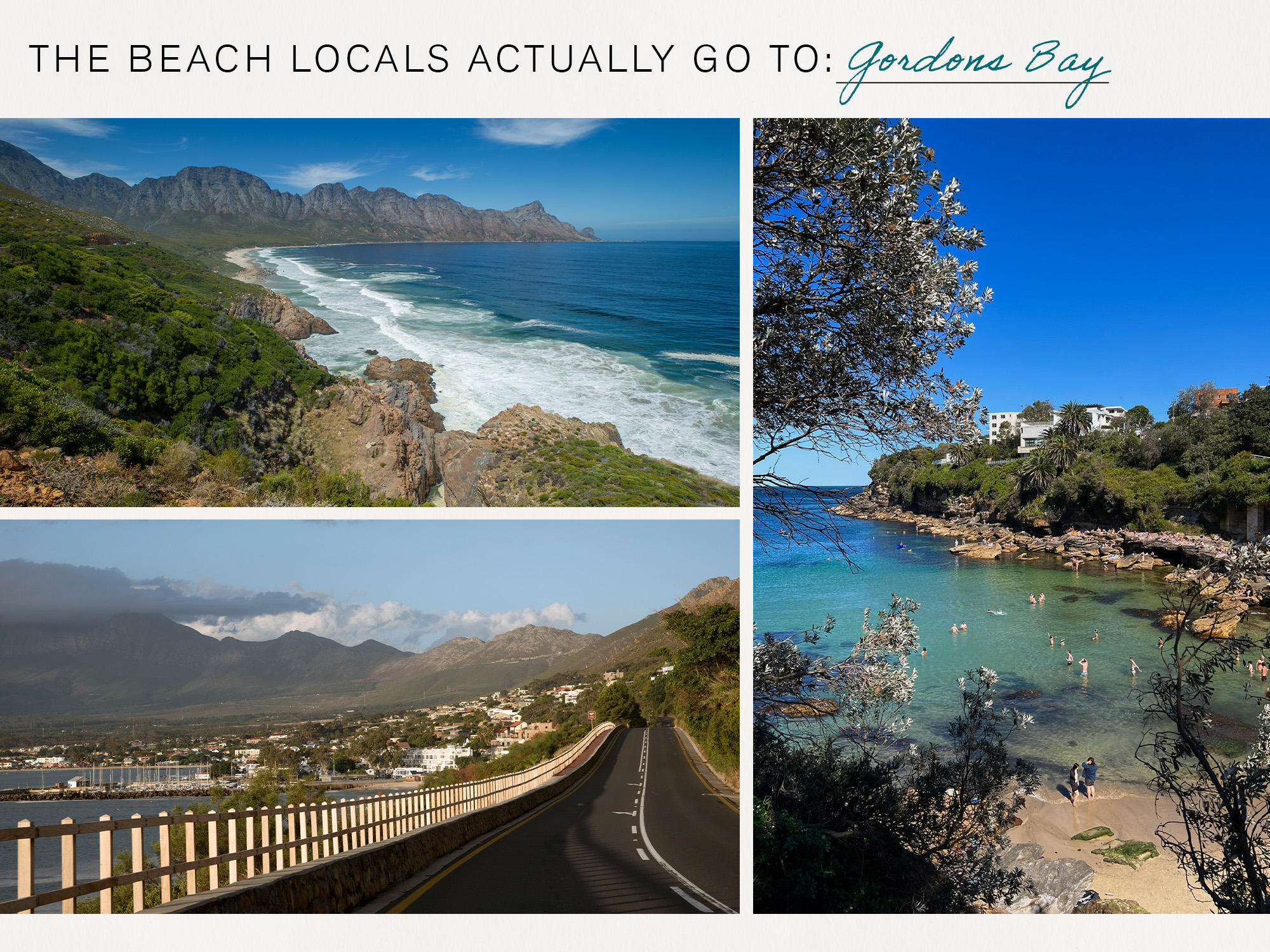 Collage of Gordons Bay in Sydney, Australia.