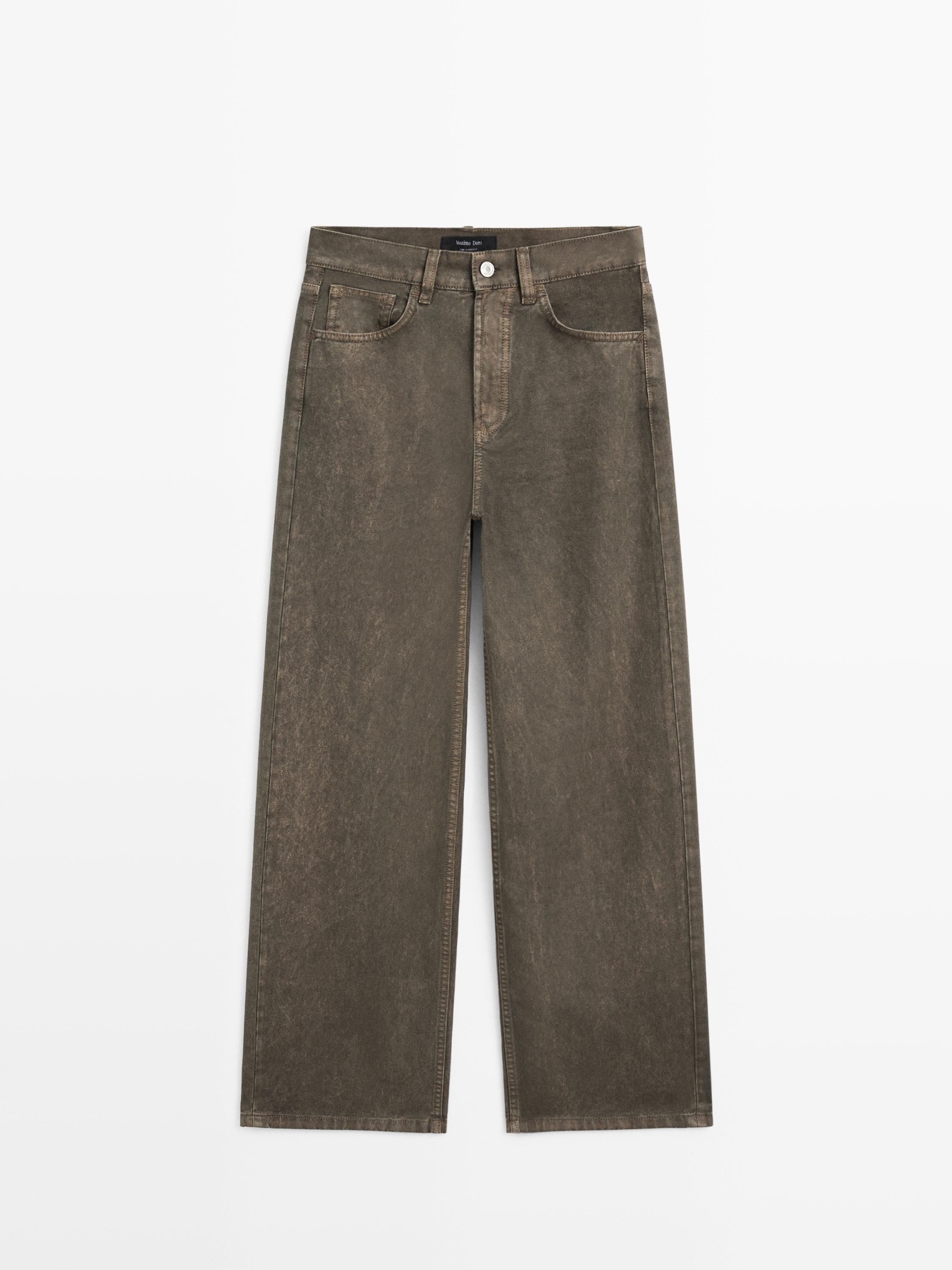 Khaki jeans from Massimo Dutti