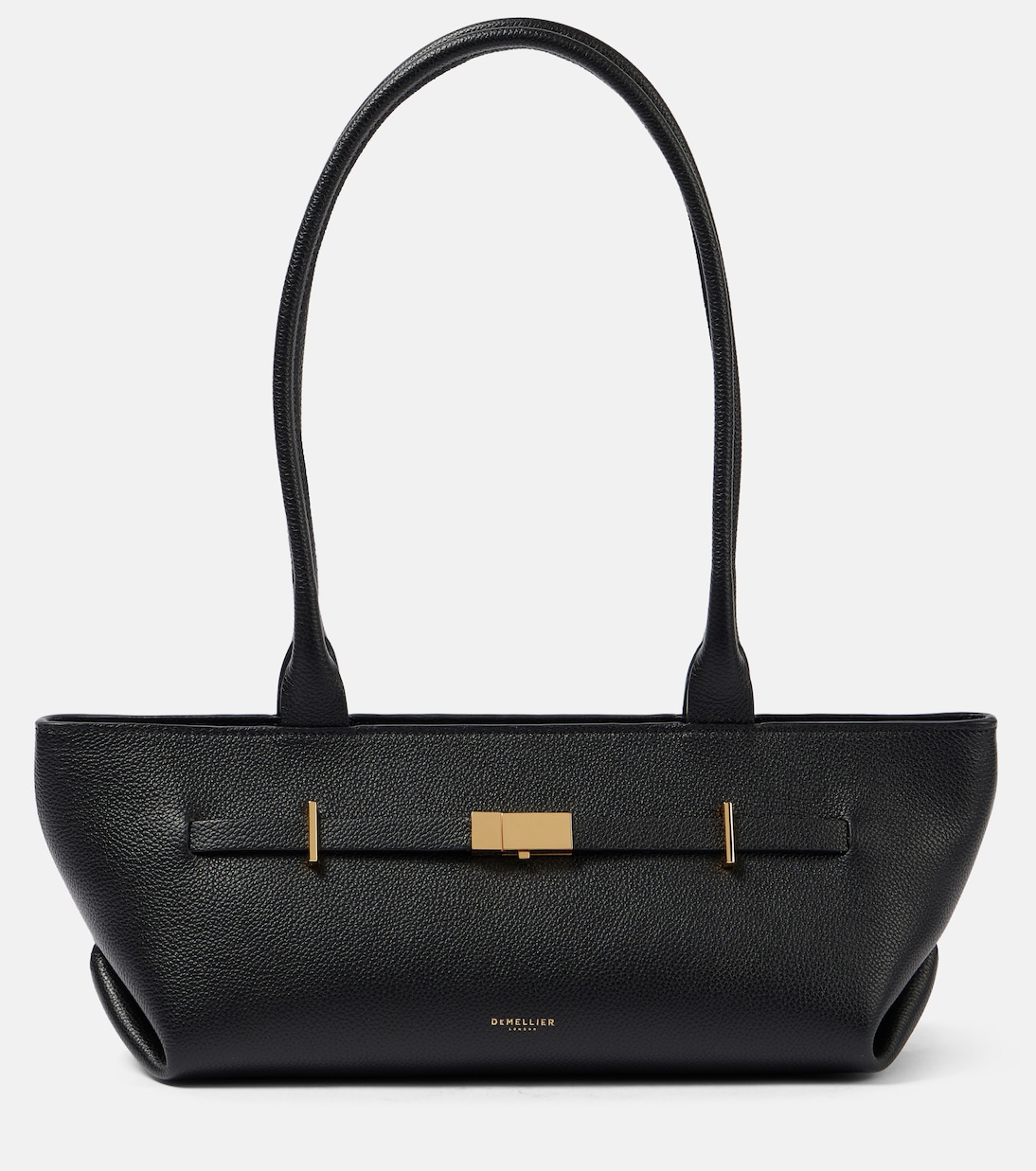 New York Leather Shoulder Bag in Black - De Mellier