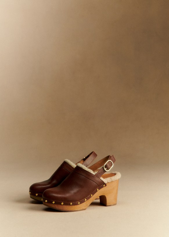 Taylor Clogs - Chocolate - Smooth Cowhide Leather - S&amp;eacute;zane
