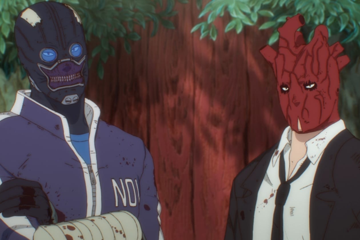 Dorohedoro MAPPA Q Hayashida Shin Noi Fujita Caiman Anime Masks Symbolism punk subculture Slipknot undergroun aesthetics 