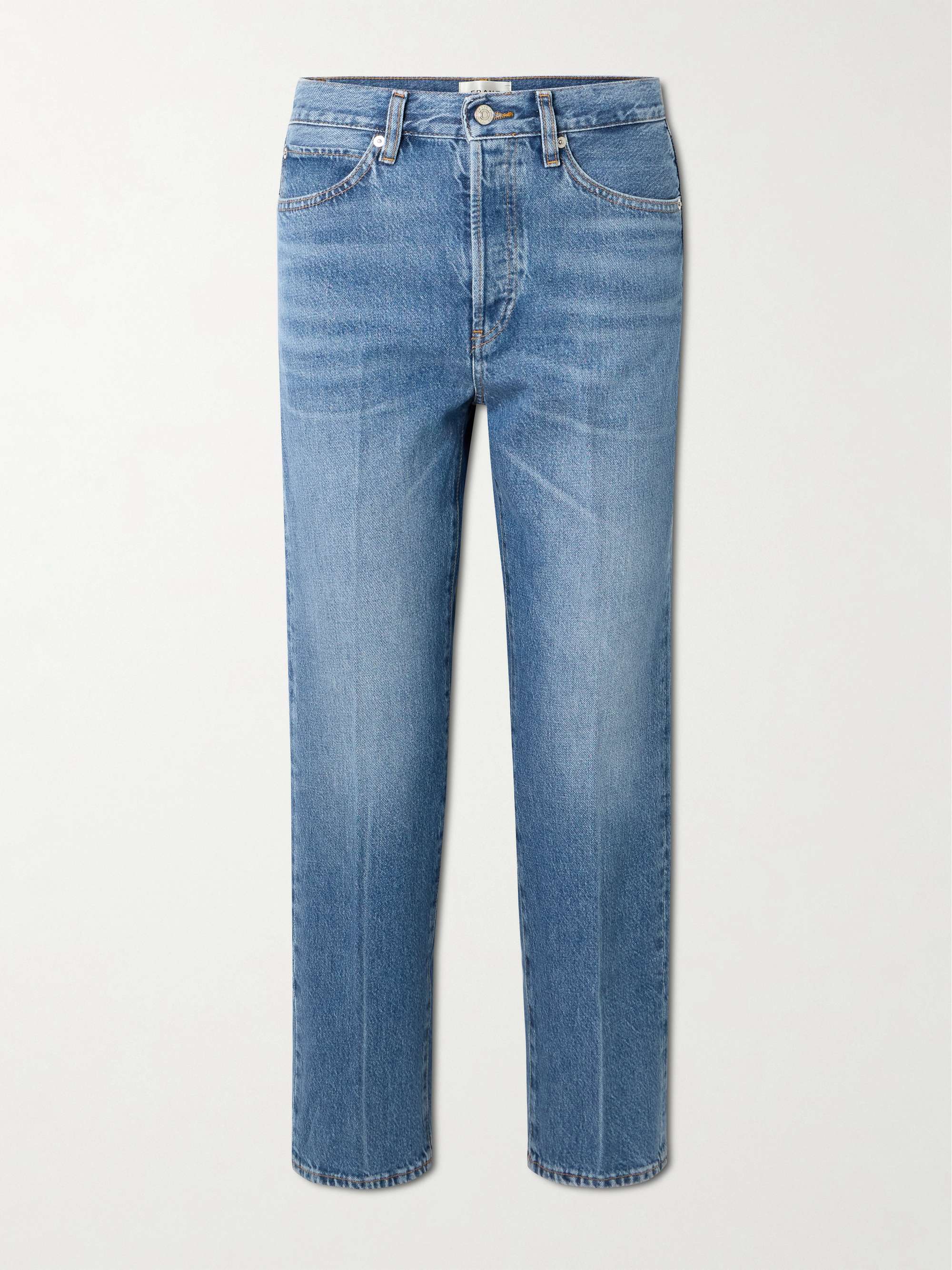 The Vertical Crop High-Rise Straight-Leg Jeans