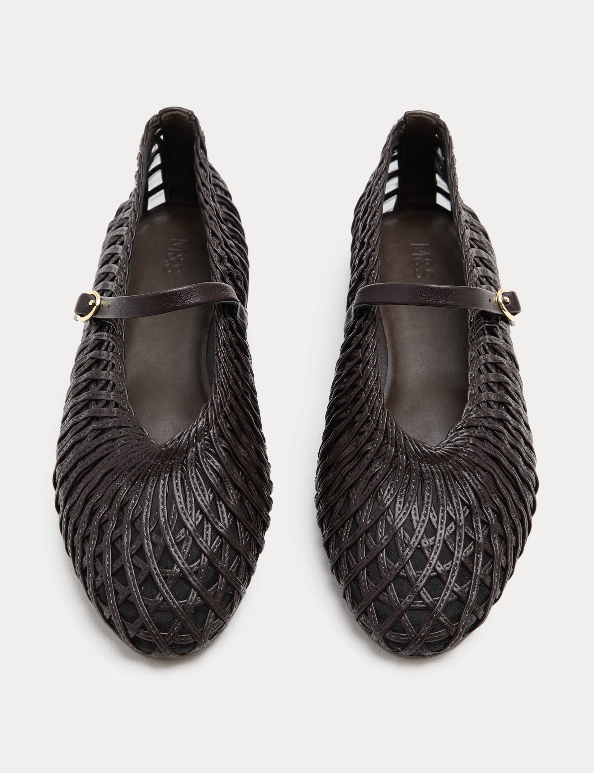 Woven Flat Mary Jane Ballet Pumps