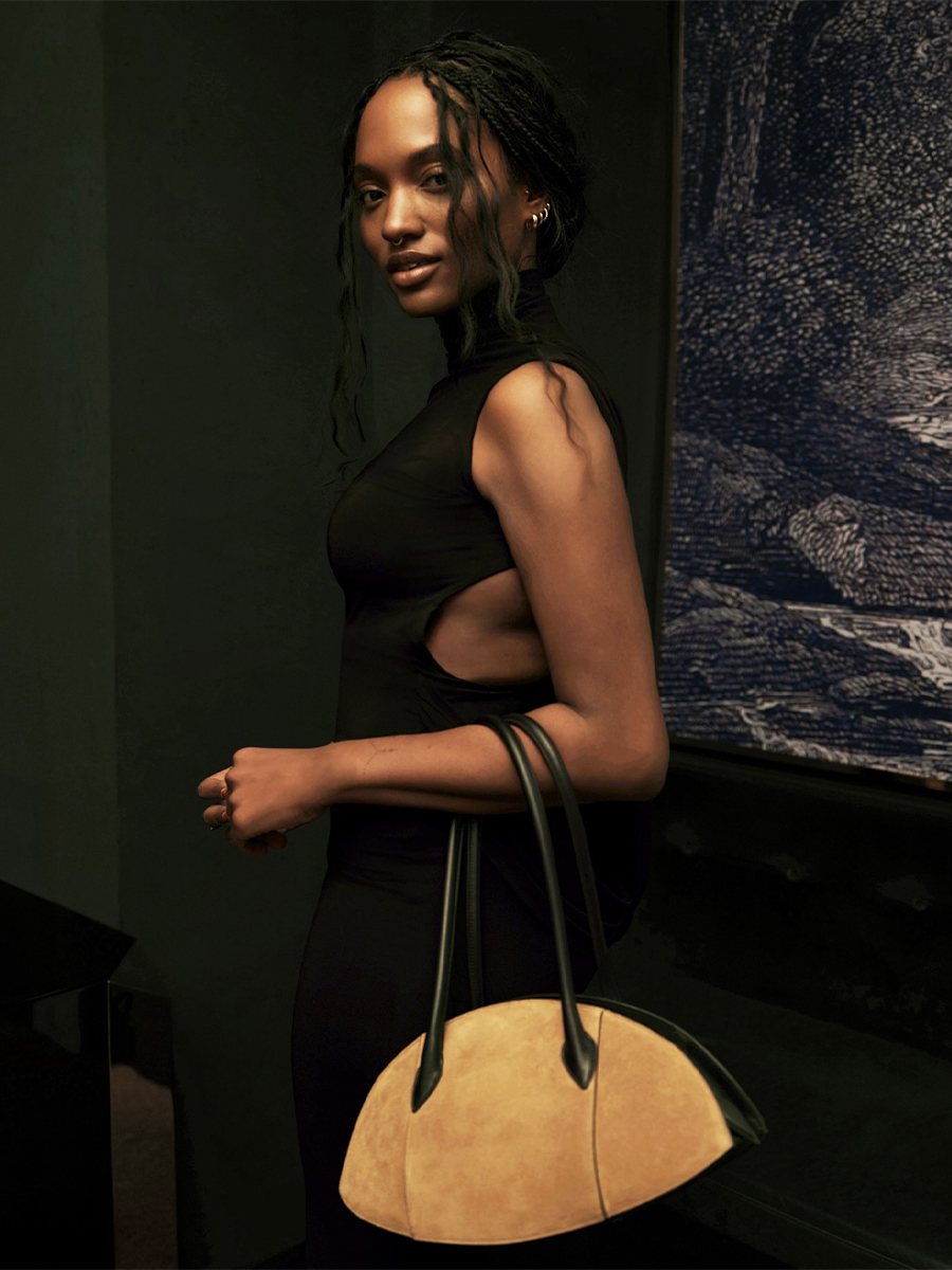 Gabrielle Richardson with knotless braids and glowing skin