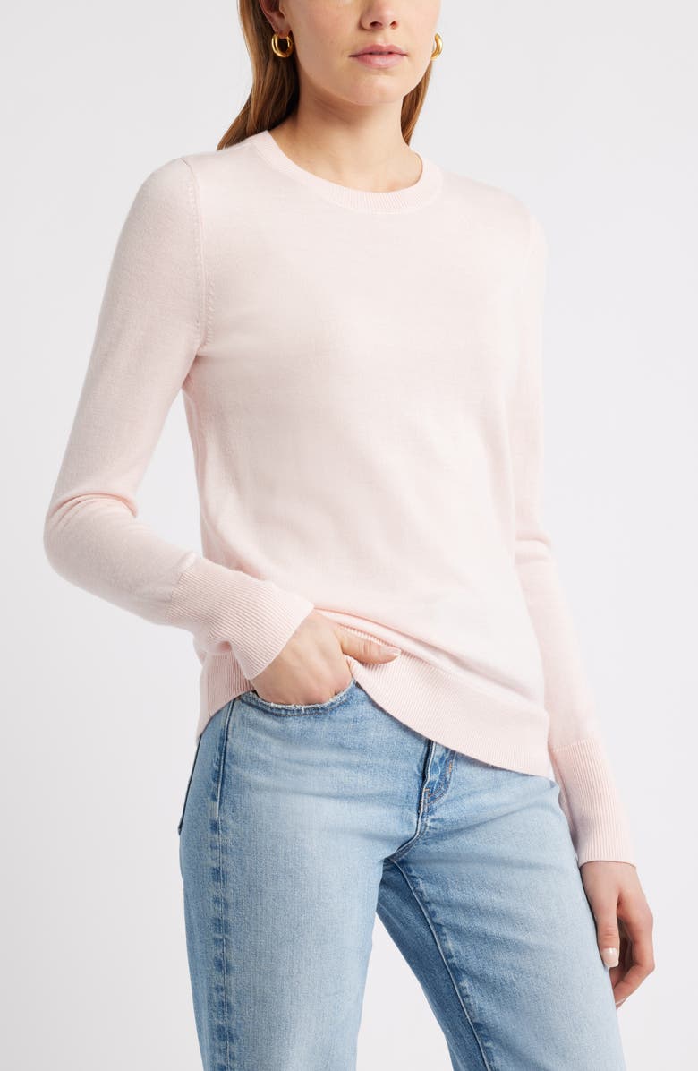 Merino Wool Blend Crewneck Sweater