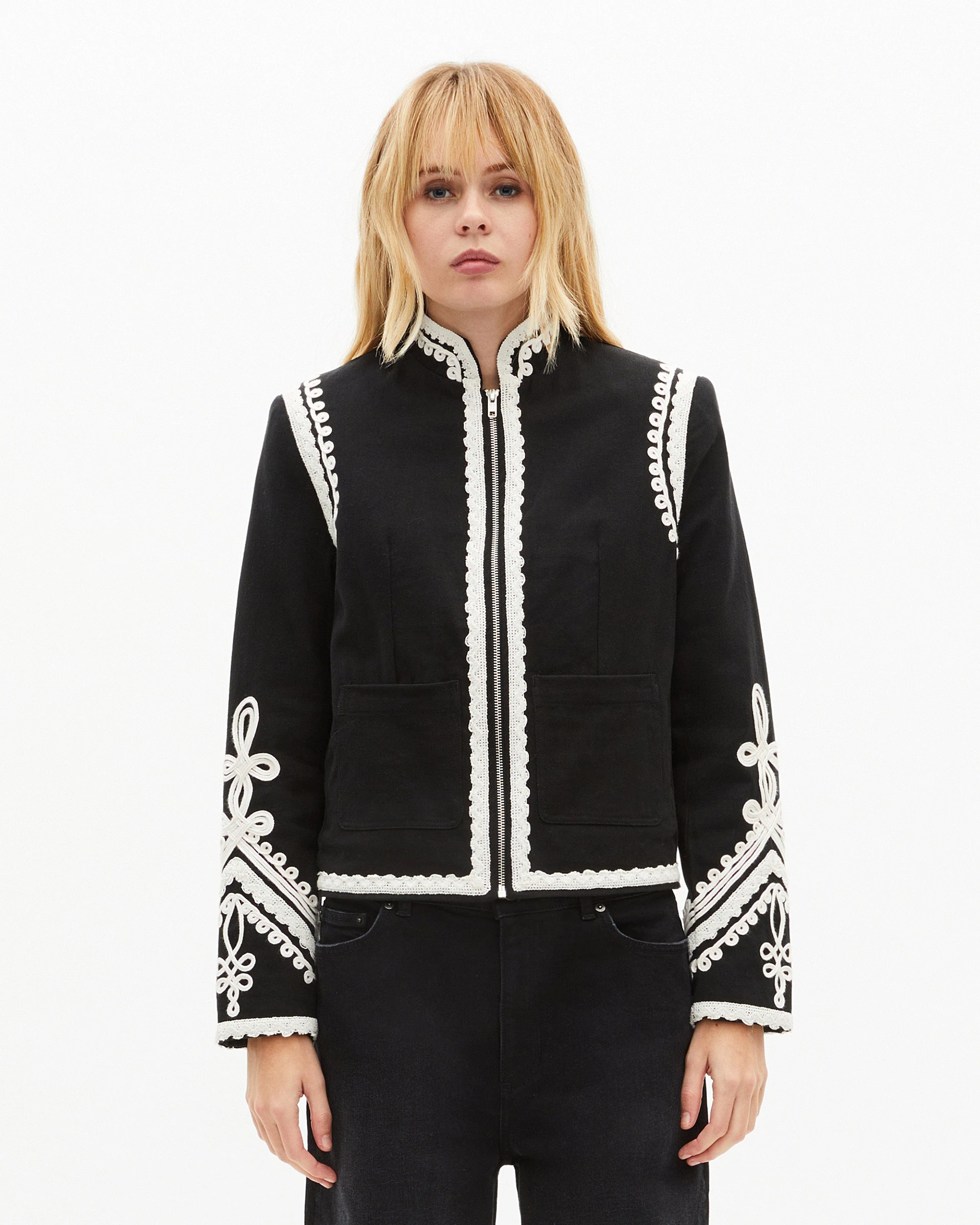 THE KOOPLES, Black Cotton Embroidered Jacket