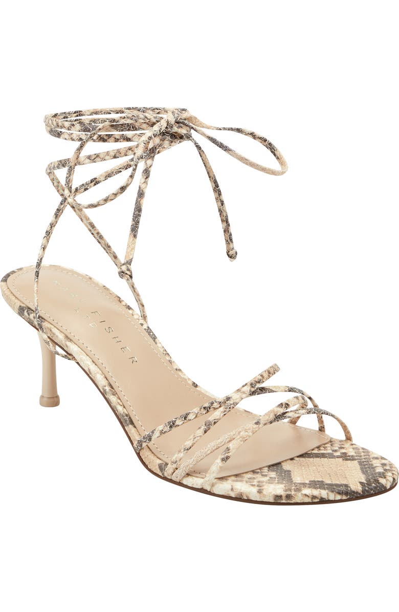 Gineva Ankle Wrap Kitten Heel Sandal