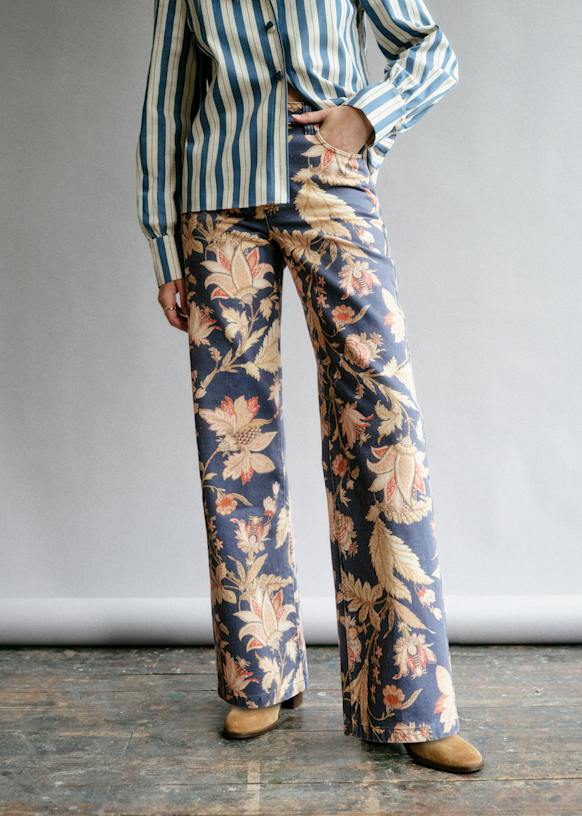 The Wide Leg Trousers - Never-Ending Summer Print - Organic Cotton - Organic Textile - S&amp;eacute;zane