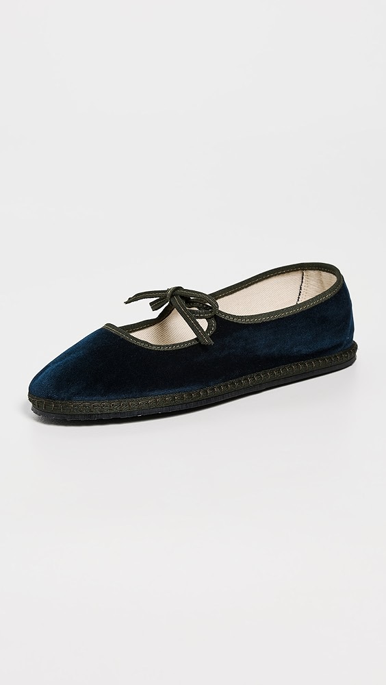 Vibi Venezia Brigitte Velvet Mary Jane Flats