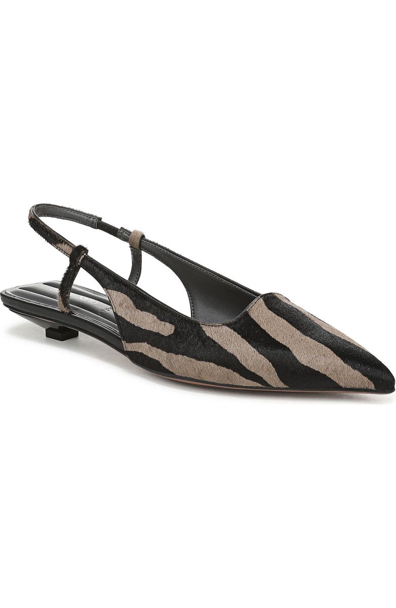 Palmira Slingback Genuine Calf Hair Pointed Toe Flat