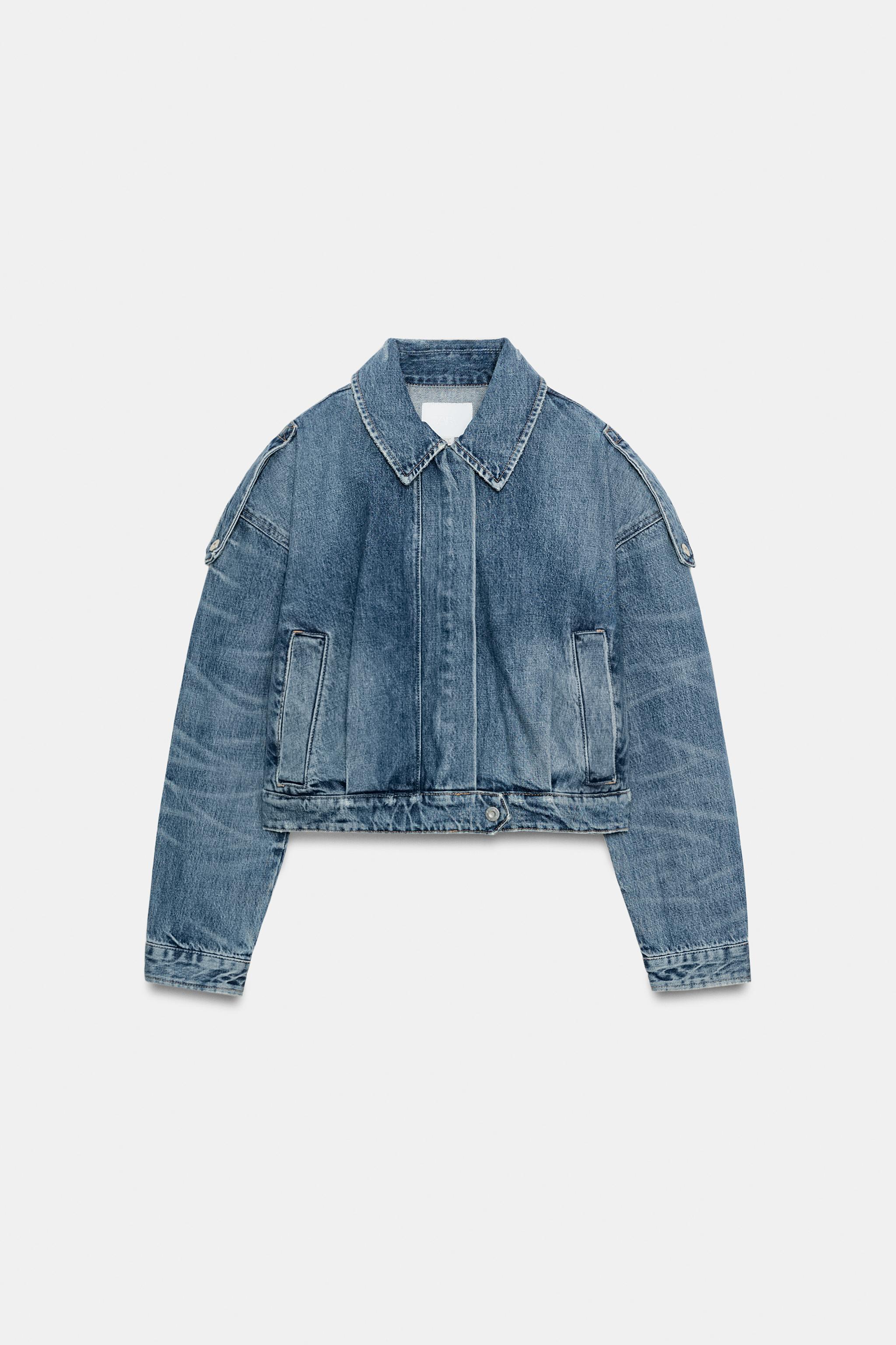 Denim Jacket With Shoulder Tabs