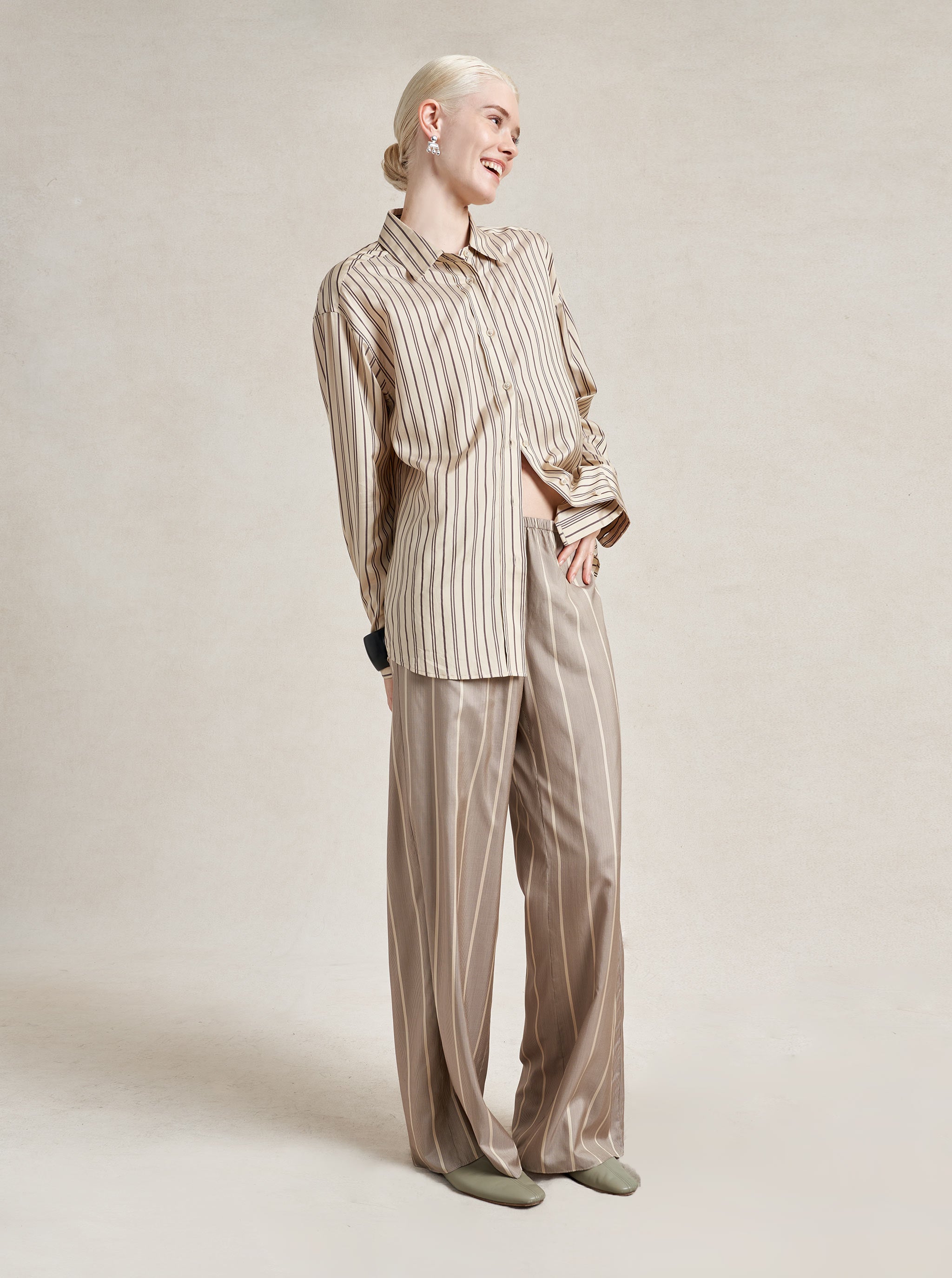 The Perfect Pant Xxs in Ecru/brown