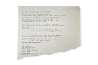 Original Bob Dylan Typewritten Lyrics for "I'm Not There" Heads to Auction