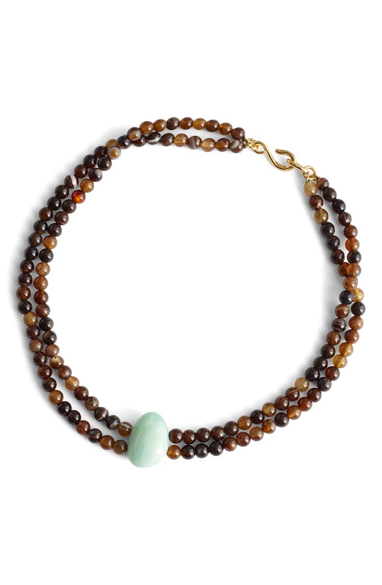 Semiprecious Stone Beaded Double Necklace