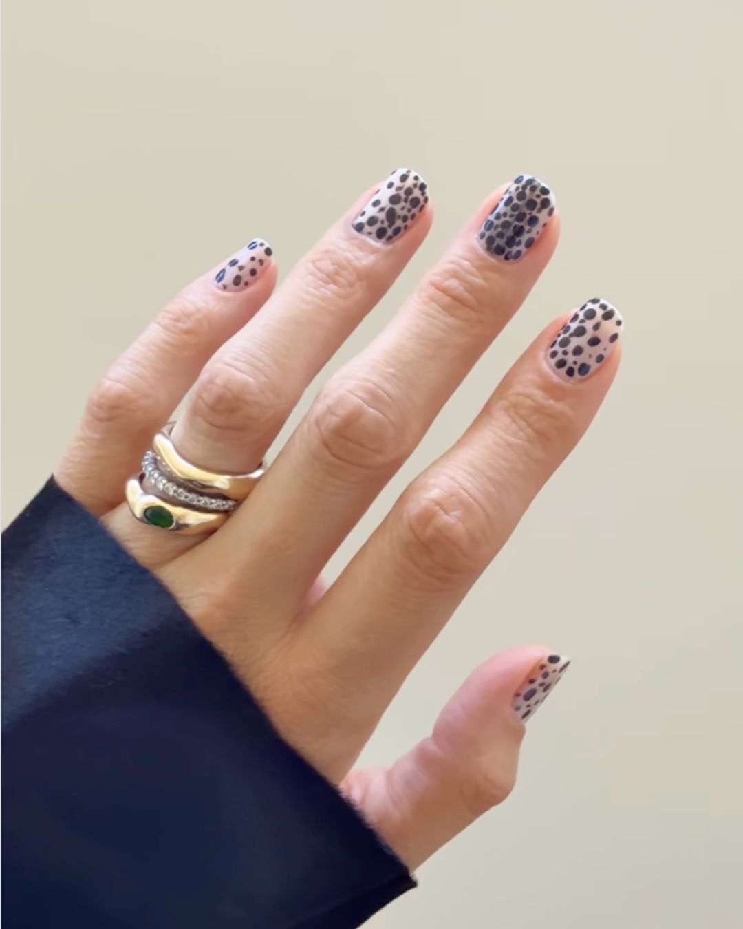 An animal print manicure.