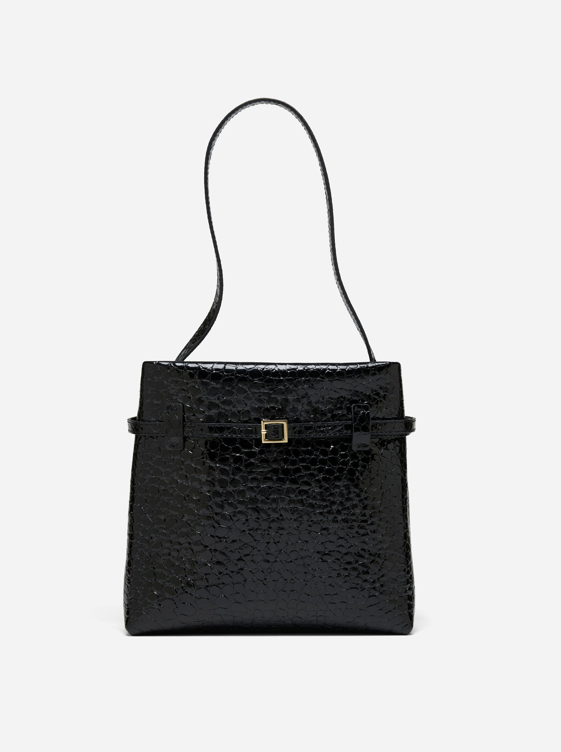 Mini Tote Du Jour Black Croc