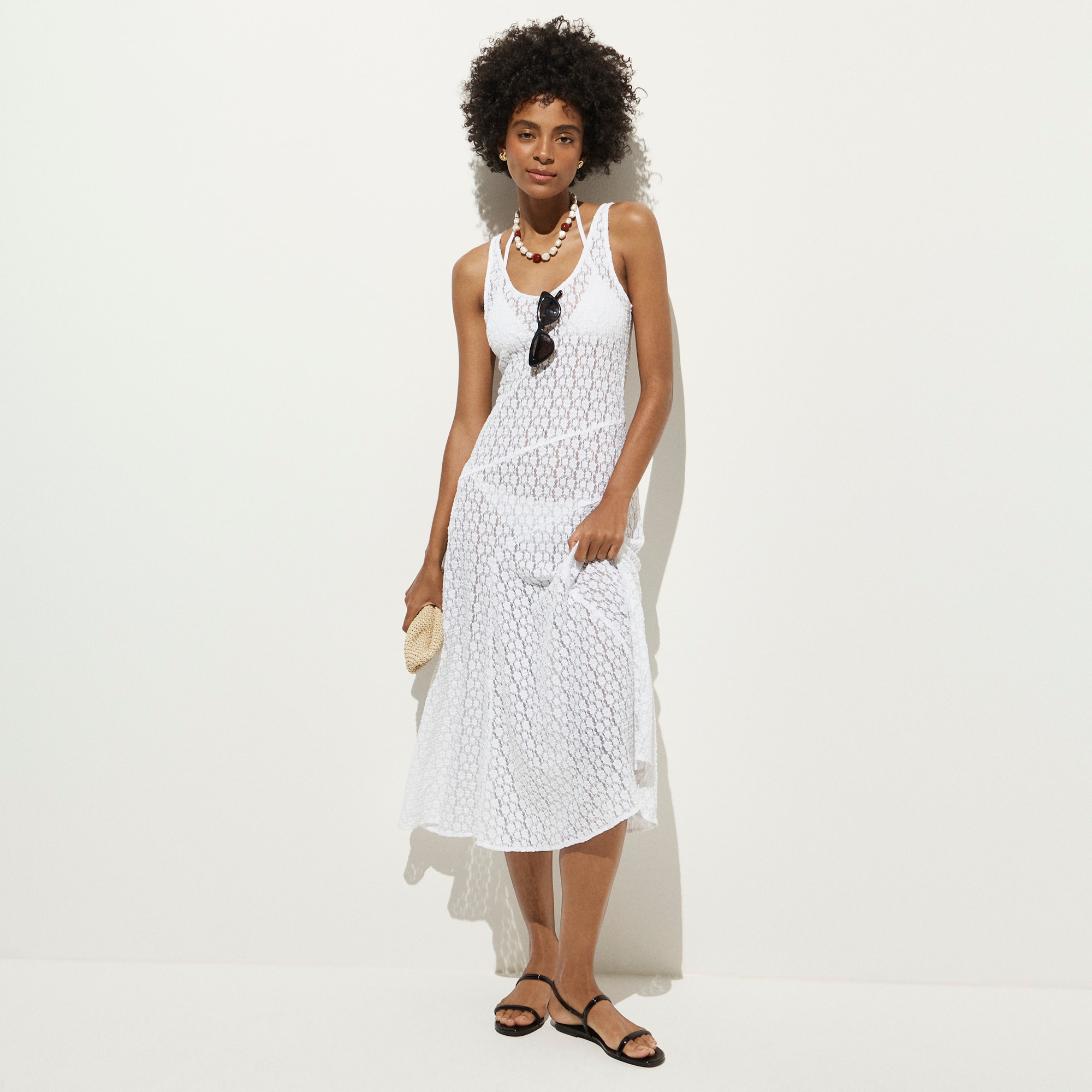 Sheer Scoopneck Lace Dress