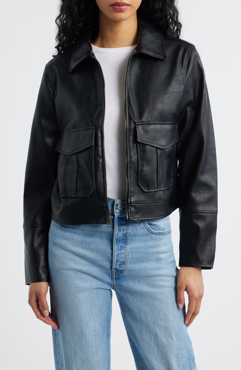 Faux Leather Moto Jacket
