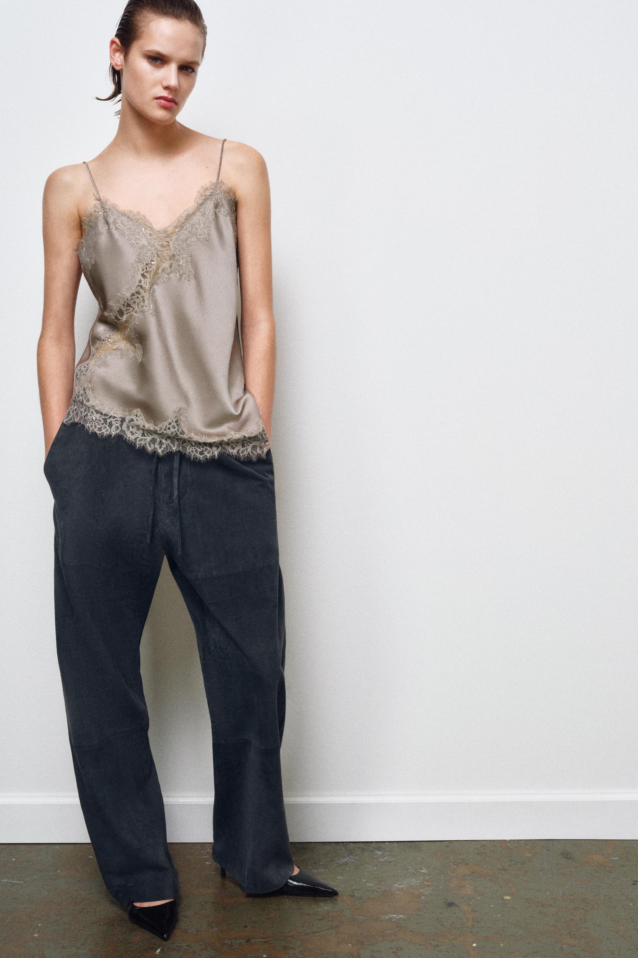 Zw Collection Lace Camisole Top