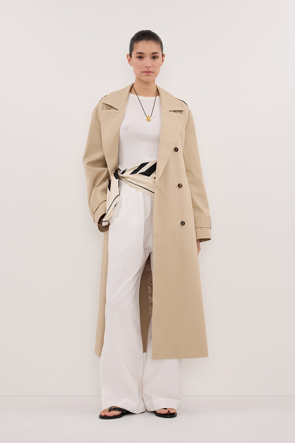 Gabriel Natural Belted Trench Coat - 0 / Natural