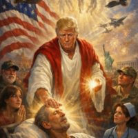 Trump’s posting even more AI-generated Trump-Jesus fan art