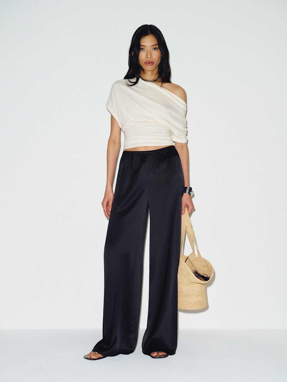 Celine Low Rise Silk Wide Leg Pant