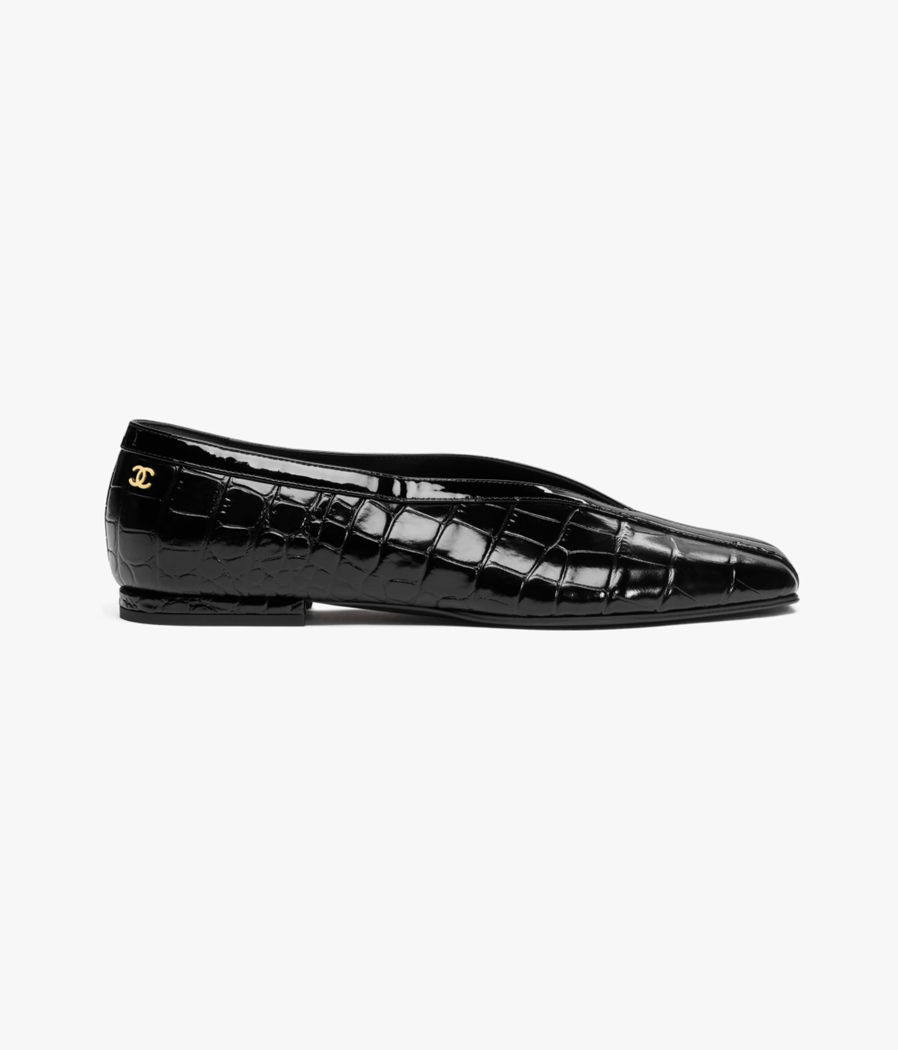 Chanel, Crocodile Embossed Calfskin &amp;amp; Patent Calfskin