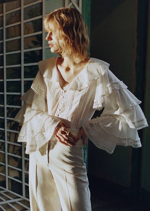 Rodolfo Blouse - Ecru - Organic Cotton - S&amp;eacute;zane