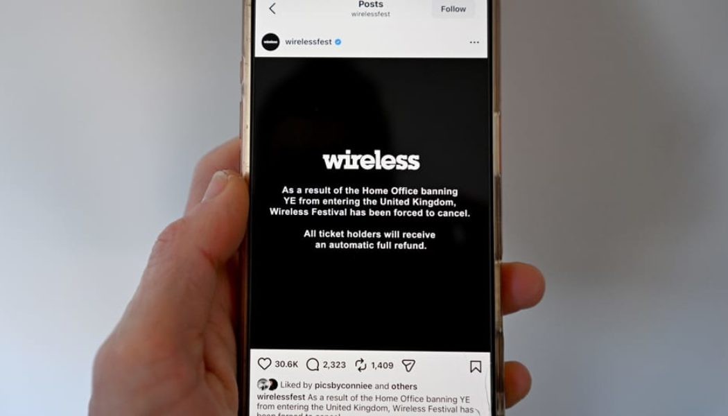 Wireless Festival Cancelled as Ye Banned From UK