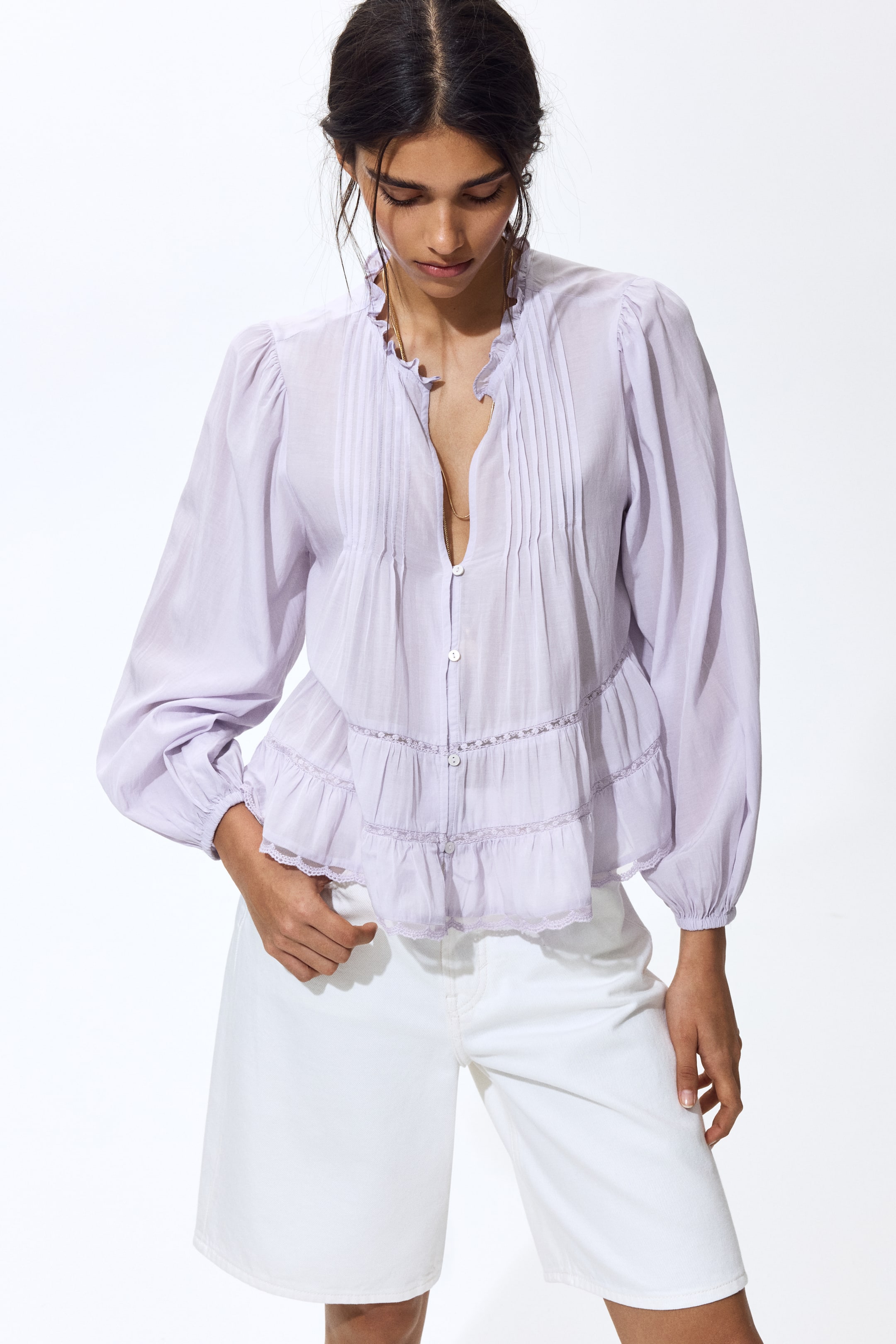 Pintucked Blouse