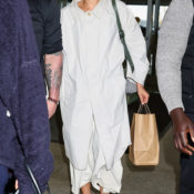 Zendaya Doesn't Do Leggings and Sneakers at the Airport—She Wears This Skirt With It Flats
