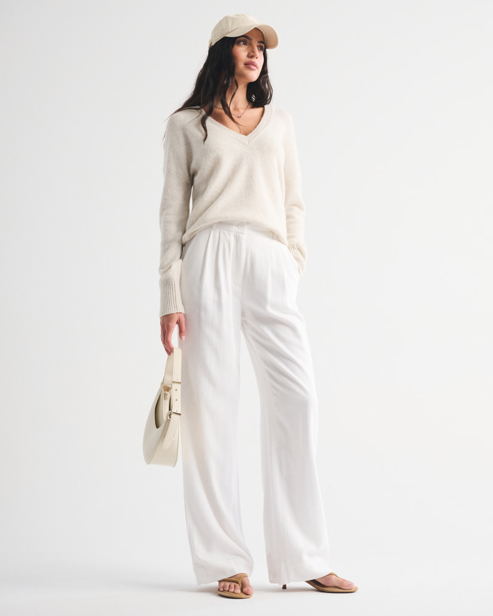 Abercrombie, A&amp;amp;f Sloane Linen-Blend Tailored Wide Leg Pant