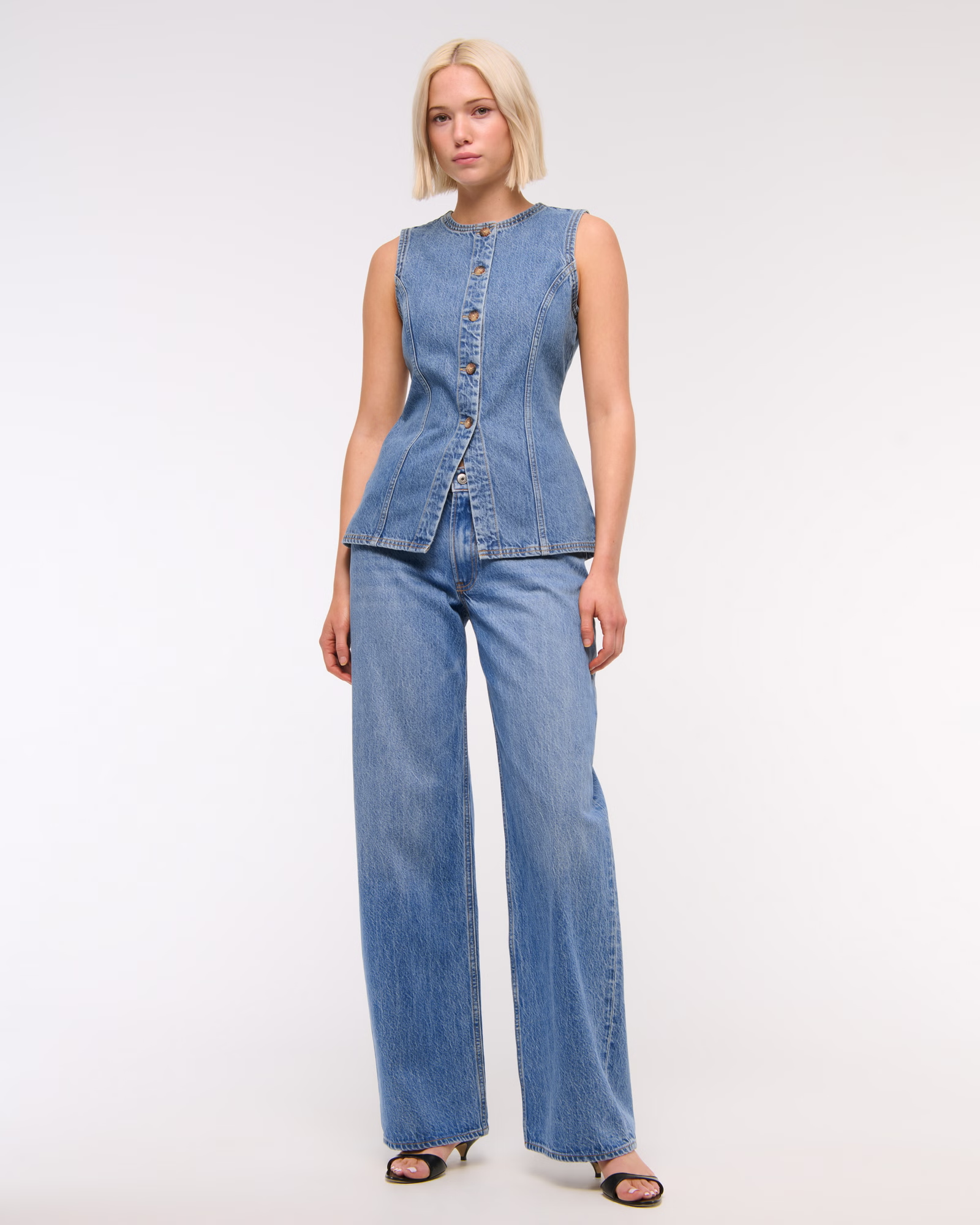 Abercrombie, Denim Vest