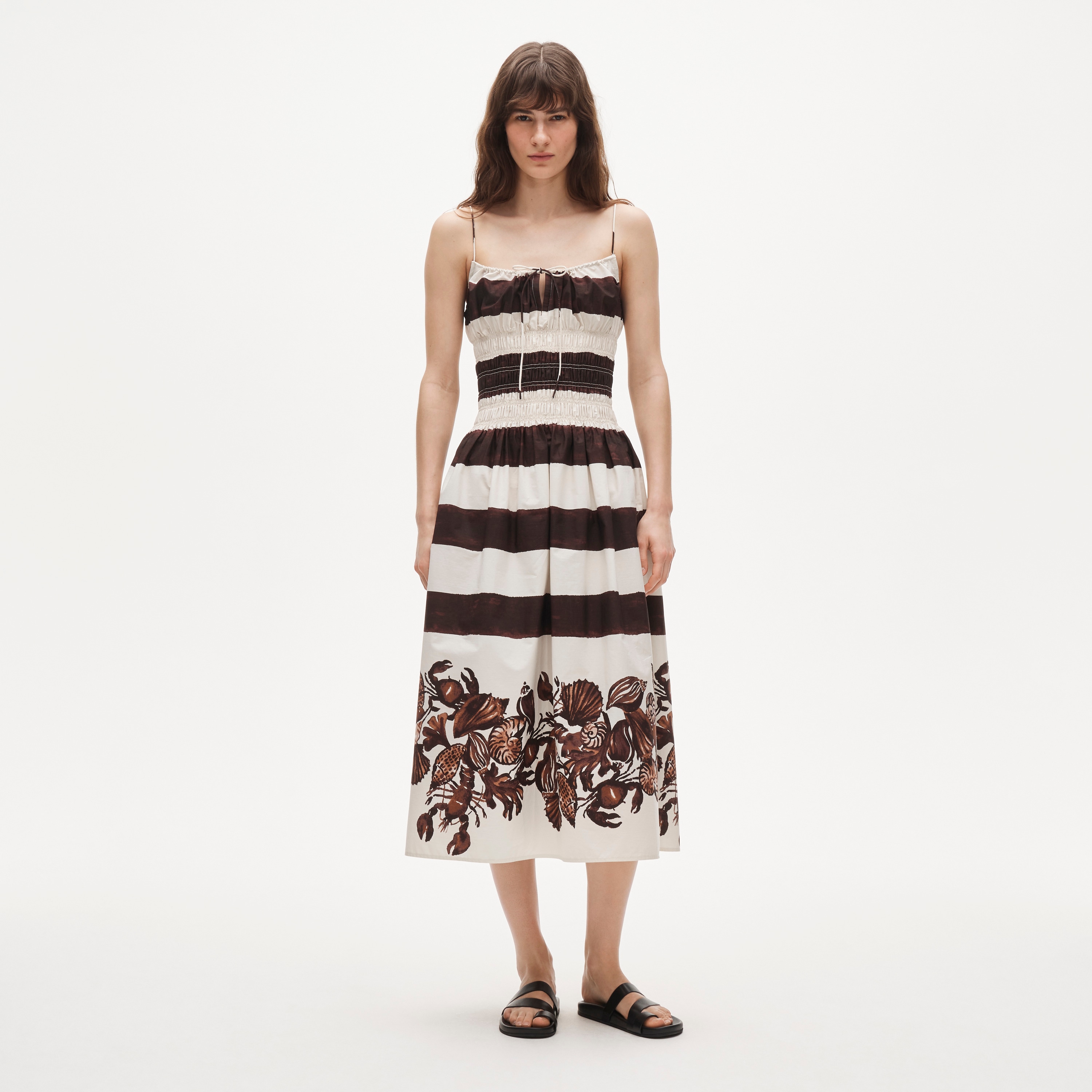 Reverie Dress in Lobster &amp;amp; Seashell Print