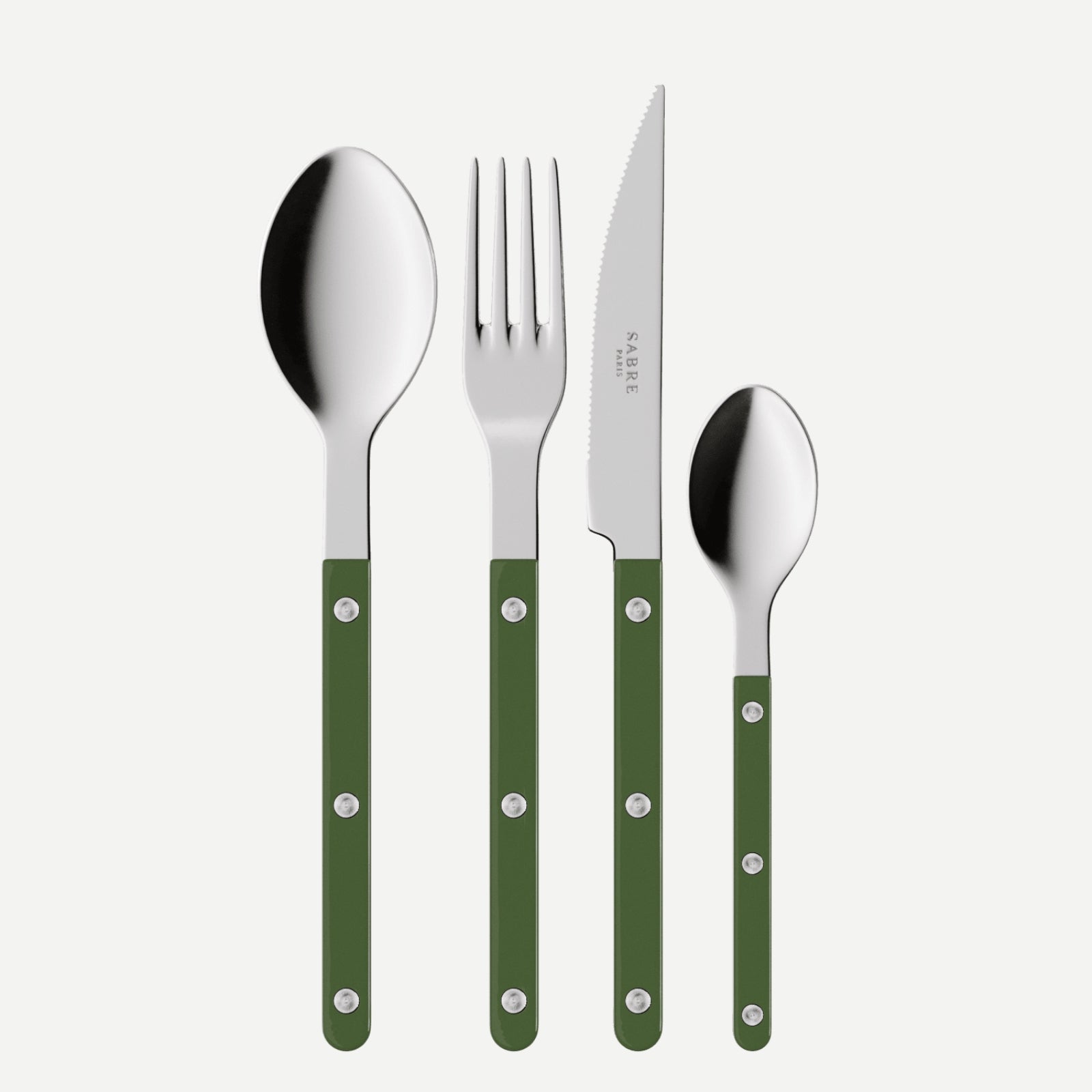 Bistrot Solid, Green - 4 Pieces Cutlery Set