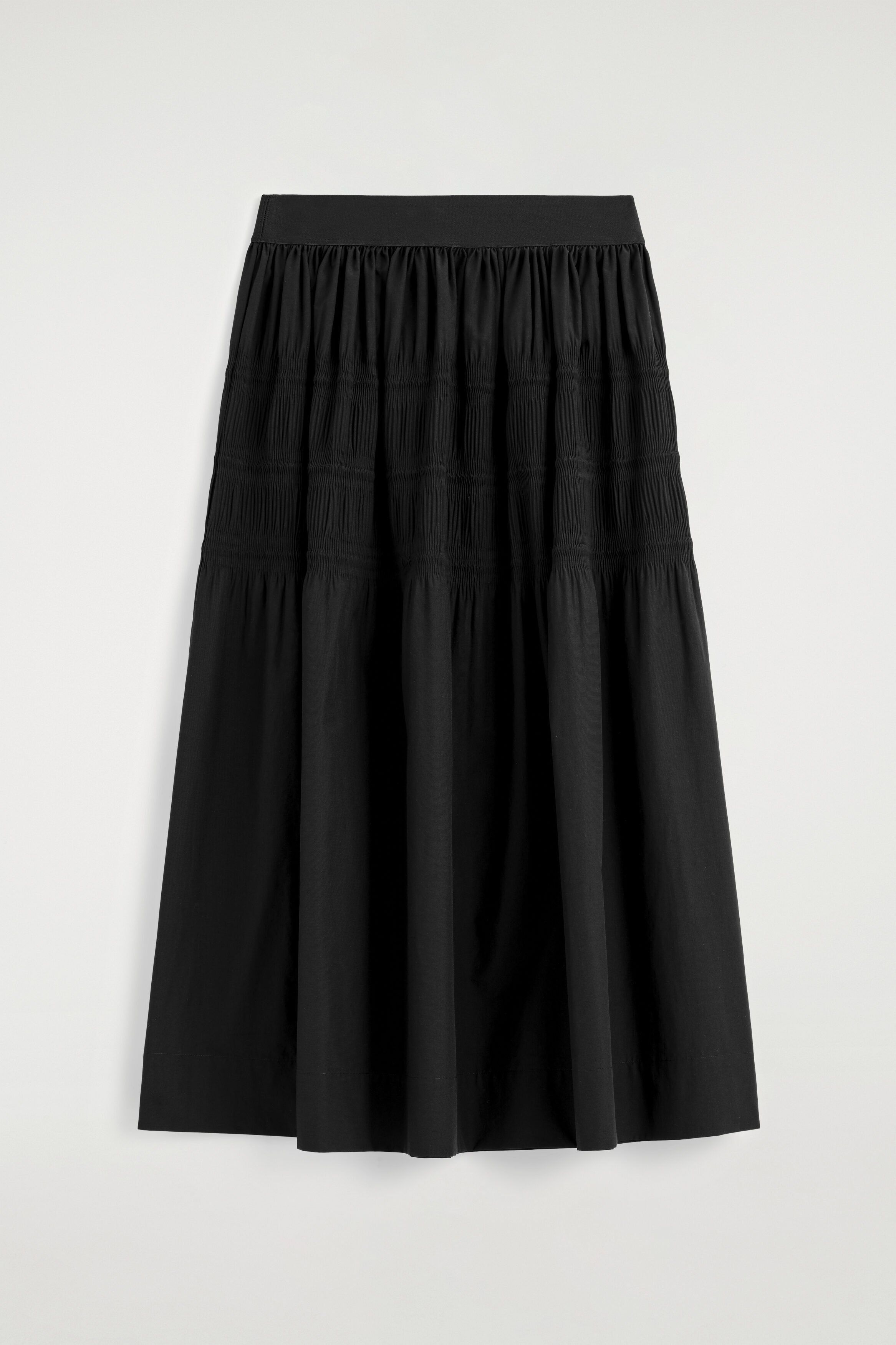 Tiered Gathered Midi Skirt