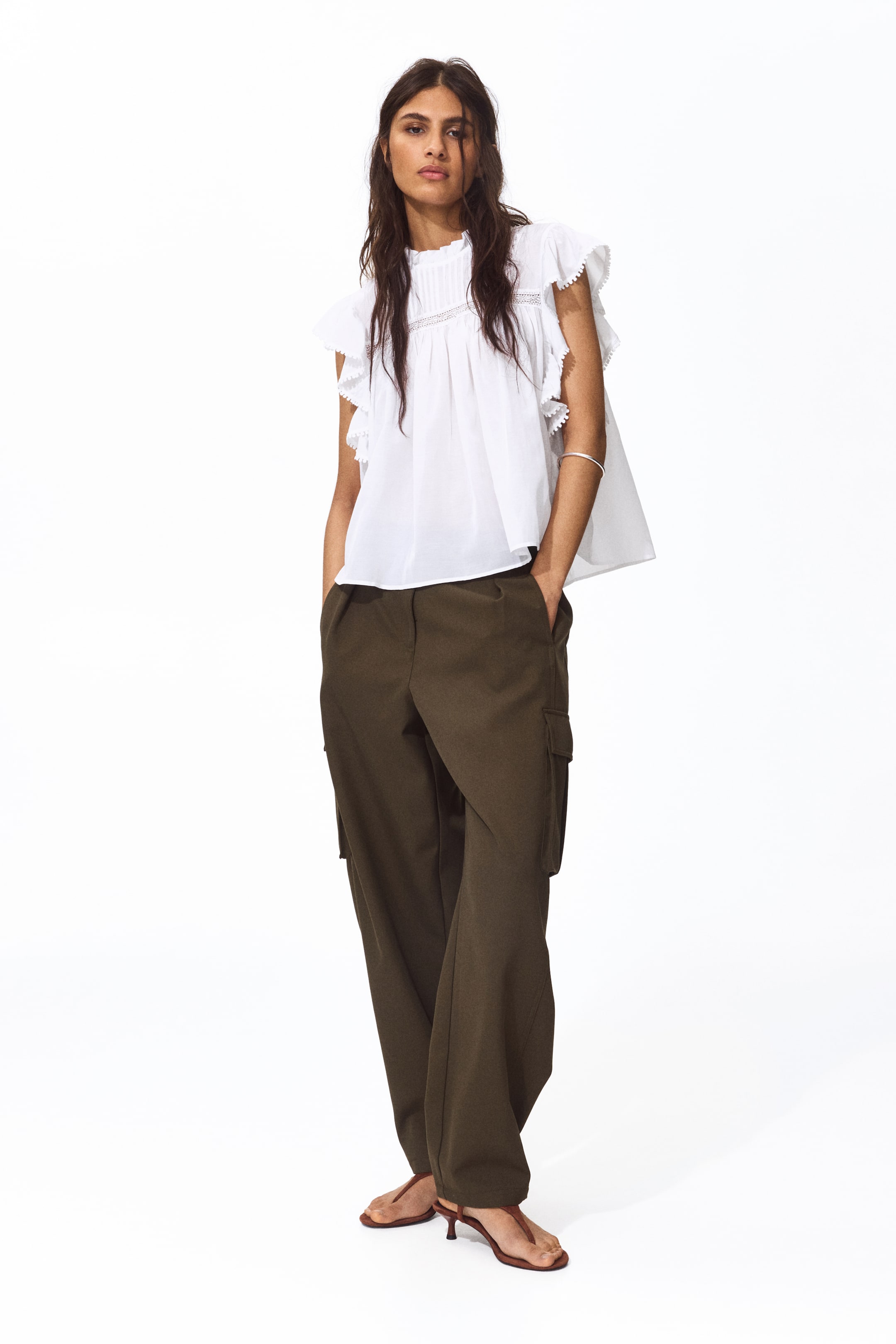 Frill-Trimmed Blouse