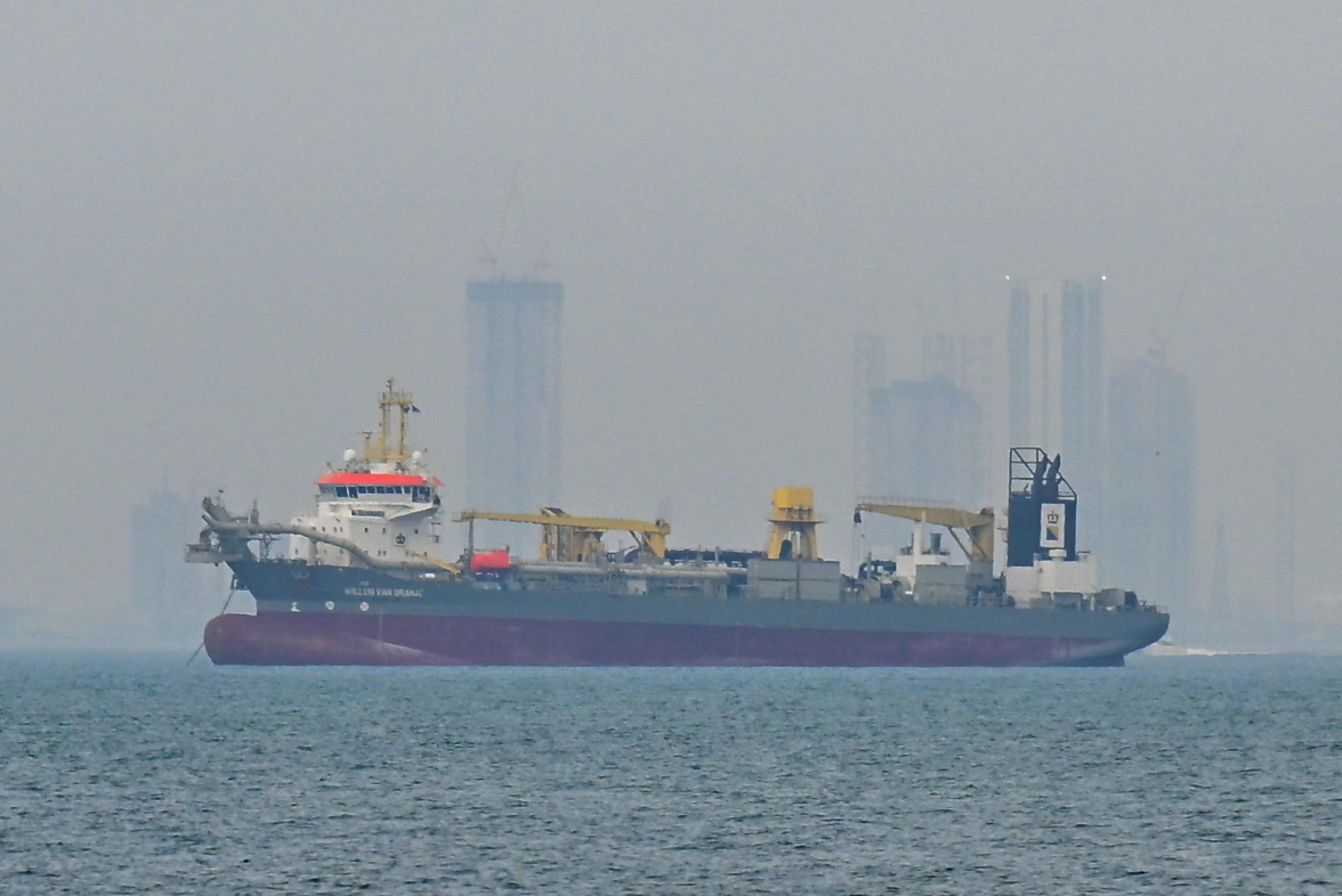 Commercial vessels anchored off UAE coast near Strait of Hormuz