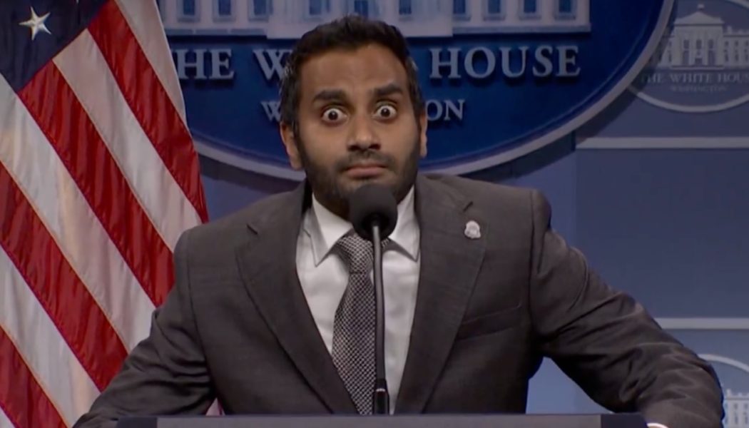 Aziz Ansari Plays Kash Patel on SNL: "I'm the First Indian Person to Suck At Their Job"