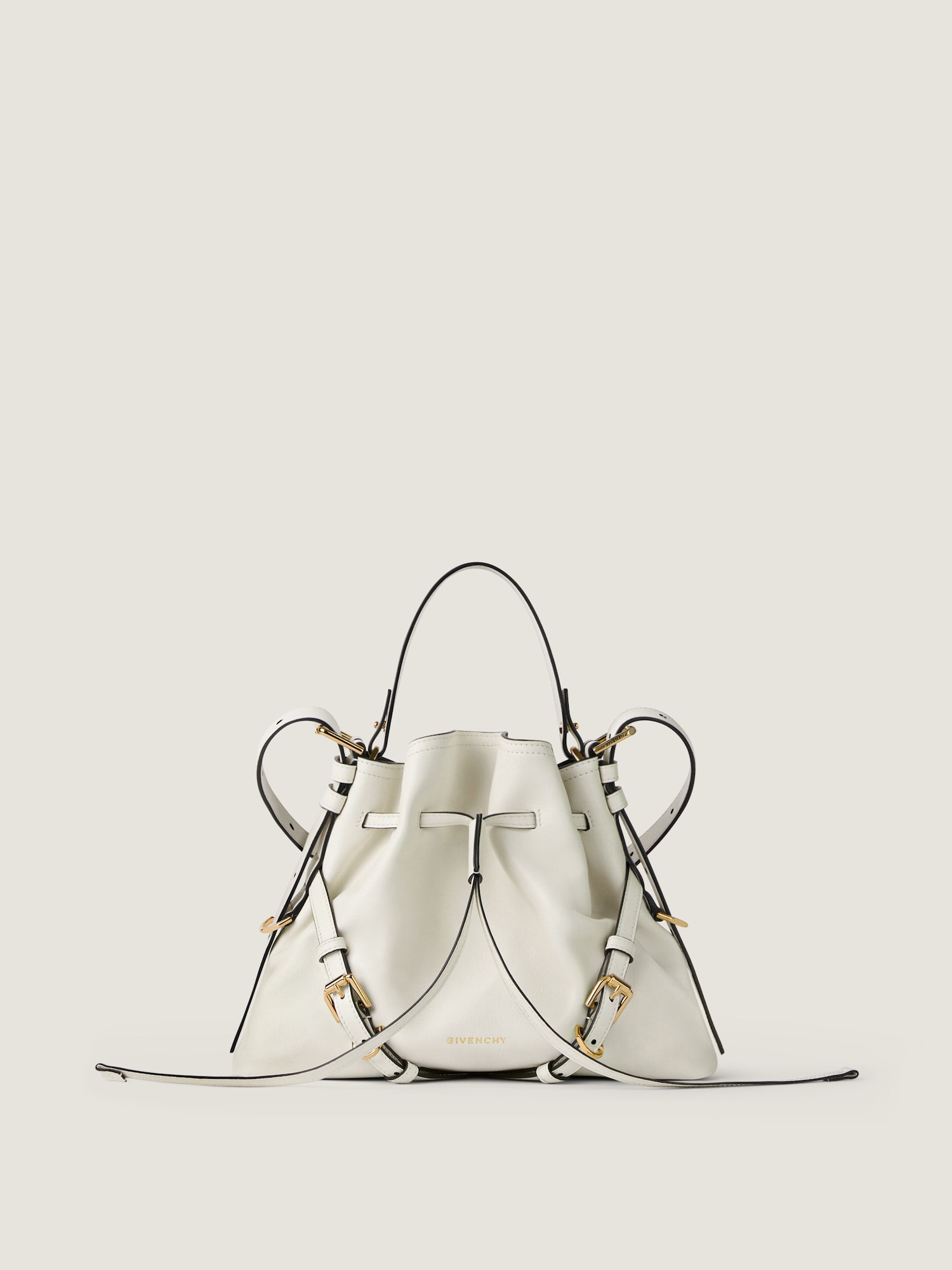 Small Voyou Bucket Bag in Shiny Leather