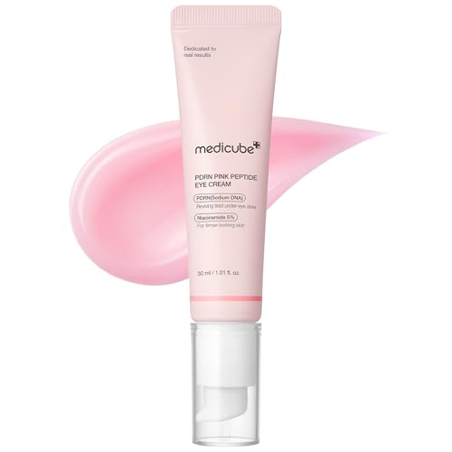 Medicube Eye Serum With Salmon Dna Pdrn &amp;amp; Pink Peptides | 99% Purity Retinol for Fine Lines | Pdrn &amp;amp; Niacinamide for Uneven Skin Tone | Korean Skincare, 1.01 Fl.oz