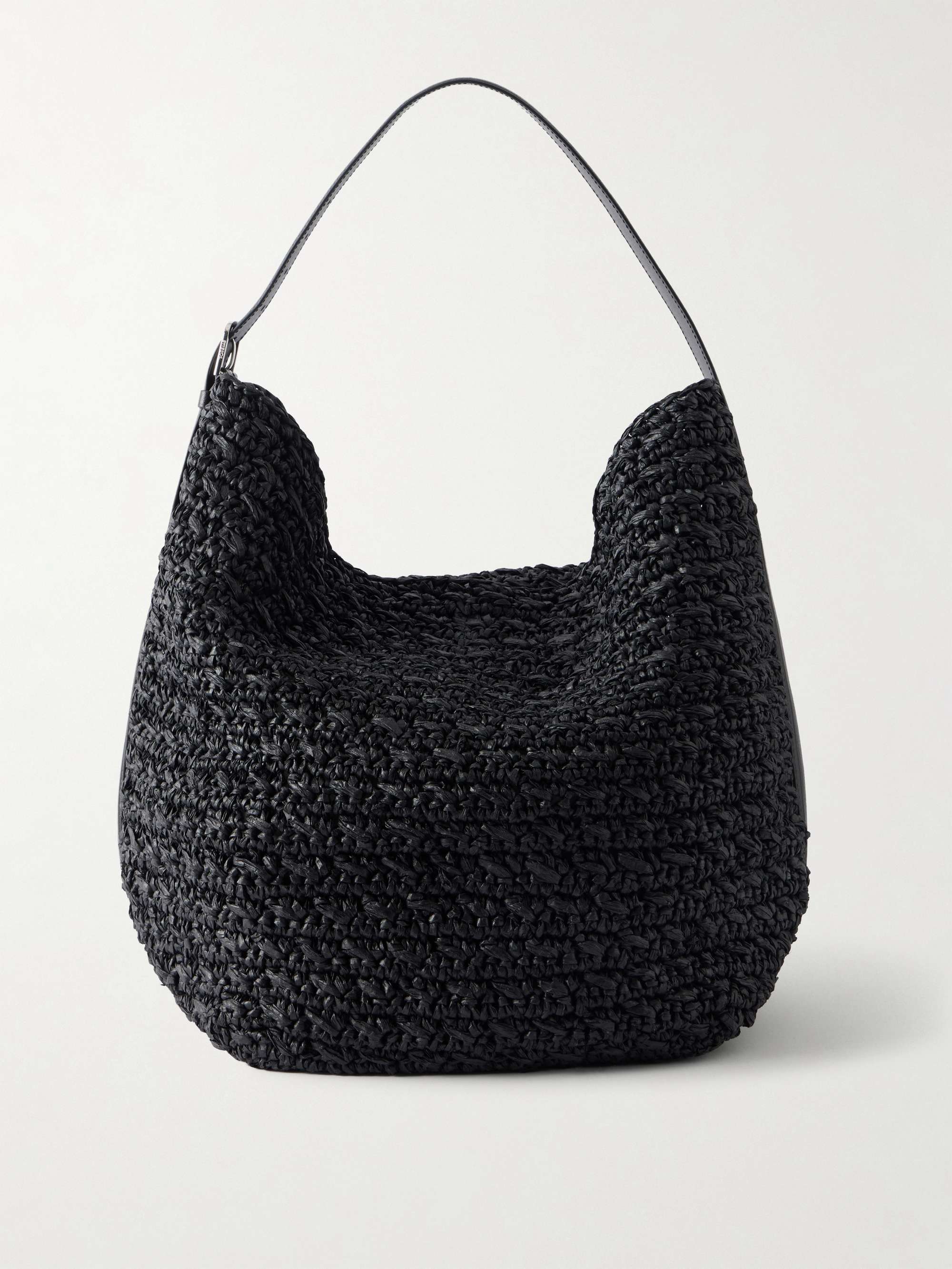 Belted Raffia Tote