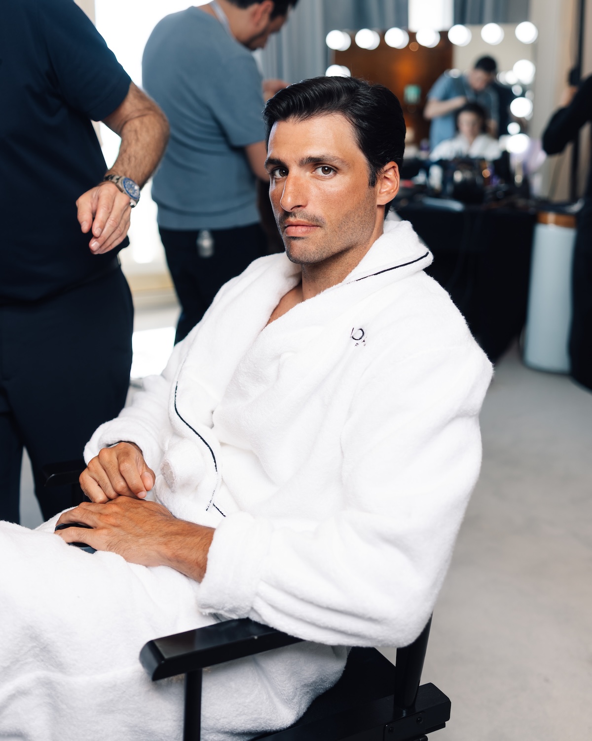 Carlos Sainz getting ready in Cannes.