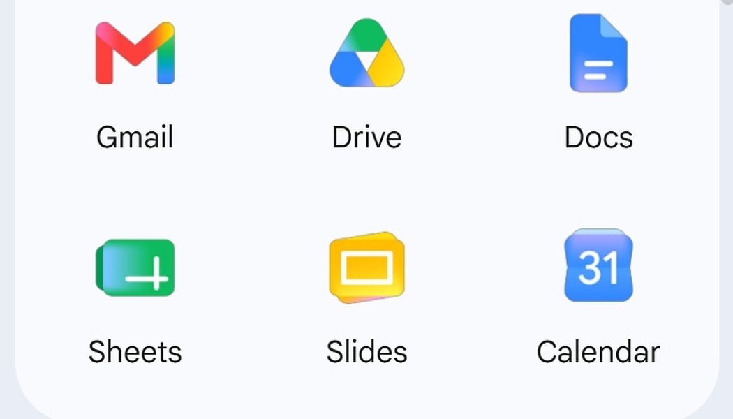 Google is rolling out its redesigned Workspace app icons