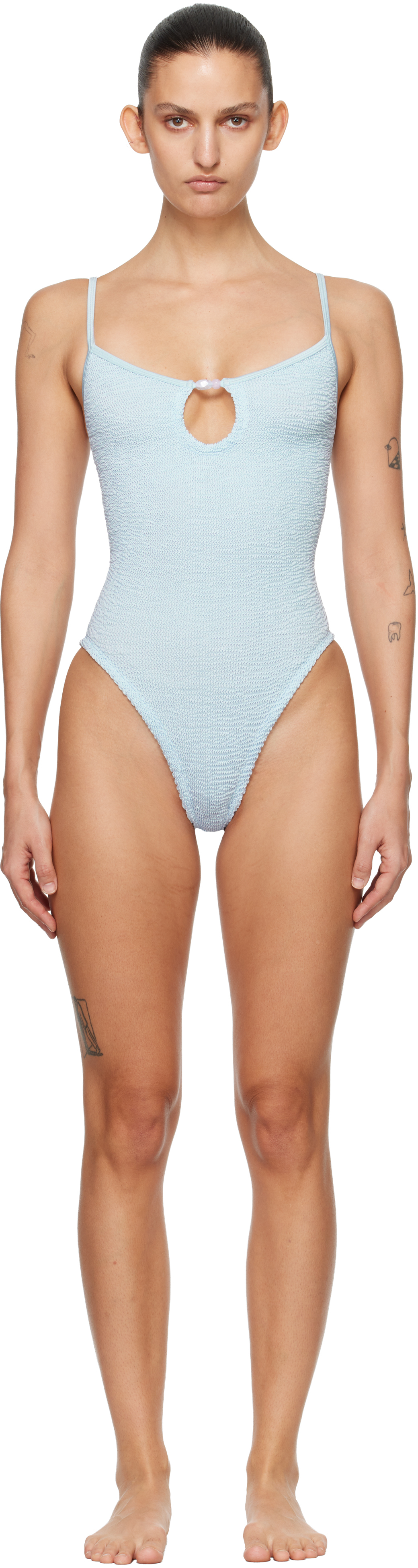 Blue Mia Beaded Swimsuit