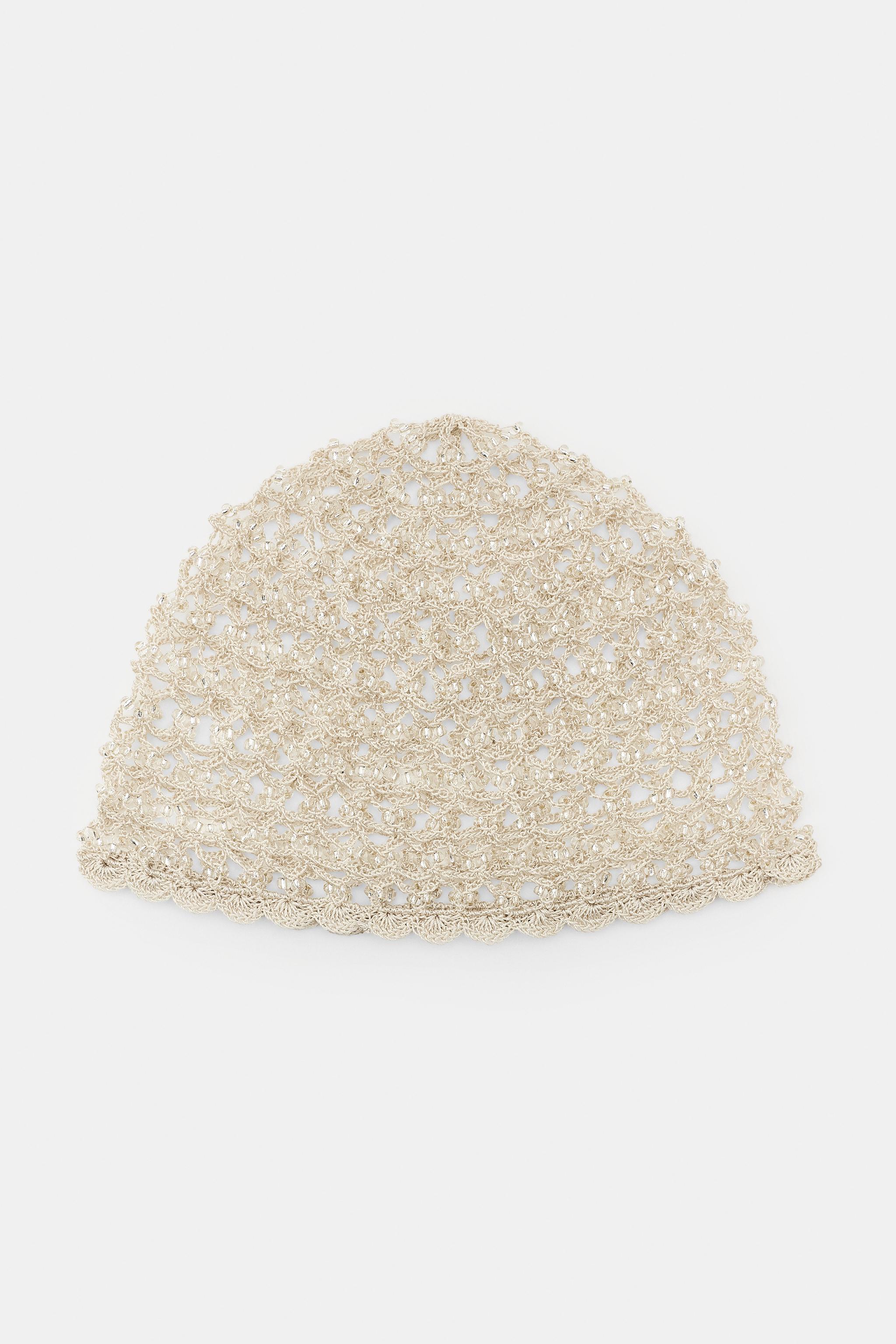 Beaded Crochet Skullcap