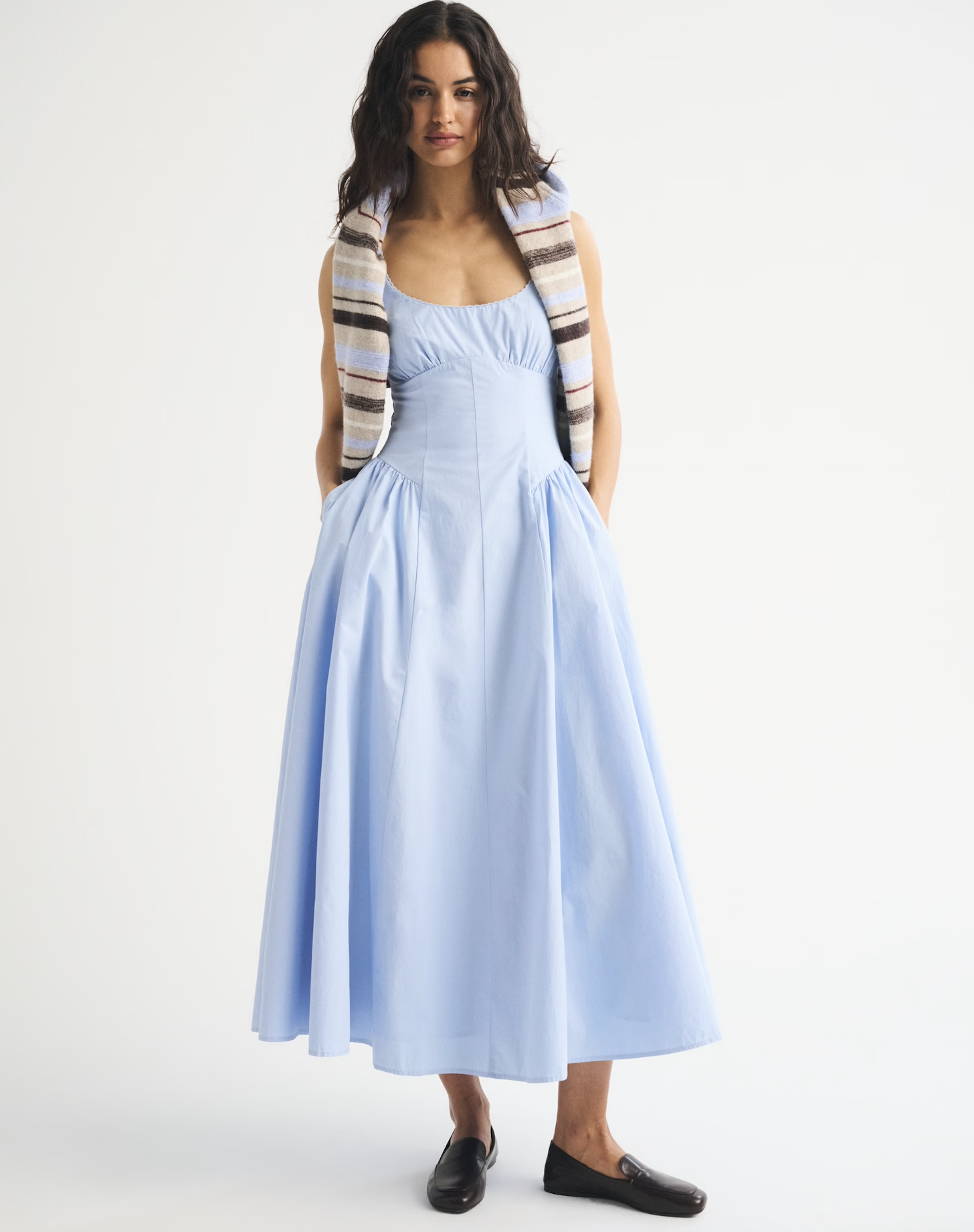 100% Cotton A&amp;amp;f Bra-Free Dylan Midi Dress